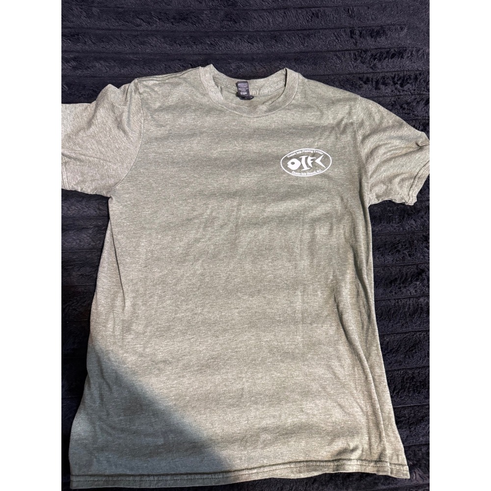Ocean‎ Isle Fishing Center OIFC T-Shirt Mens Medium Grey Heather Graphic Tee OIB